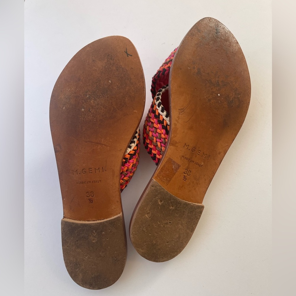 M. Gemi The Cecilia Sandal Leather Sole Woven Uppers 36.5 - Picture 5 of 8